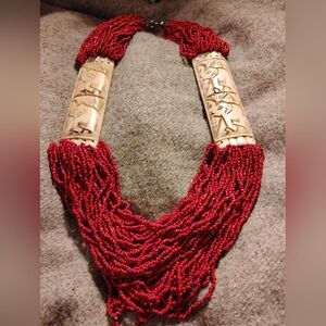 Beaded Elephant Necklace